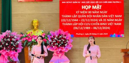 HỌP MẶT KỶ NIỆM 80 NĂM NGÀY THÀNH LẬP QUÂN ĐỘI NHÂN DÂN VIỆT NAM, 35 NĂM NGÀY THÀNH LẬP HỘI CỰU CHIẾN BINH VIỆT NAM (06/12/1989 – 06/12/2024) HỌP MẶT KỶ NIỆM 80 NĂM NGÀY THÀNH LẬP QUÂN ĐỘI NHÂN DÂN VIỆT NAM, 35 NĂM NGÀY THÀNH LẬP HỘI CỰU CHIẾN BINH VIỆT NAM (06/12/1989 – 06/12/2024)
